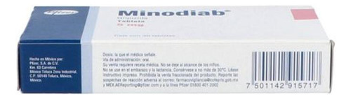 Minodiab 5mg Caja Con 30 Comprimidos