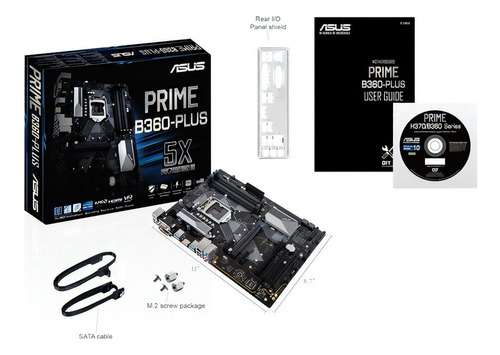 Tarjeta Madre Asus Prime B360-plus Socket 1151 Ddr4 Hdmi /v Color Negro
