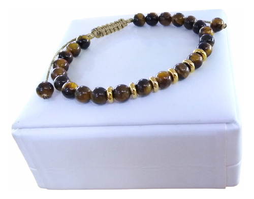 Pulsera Protectora Ojo De Tigre, Piedras Naturales 