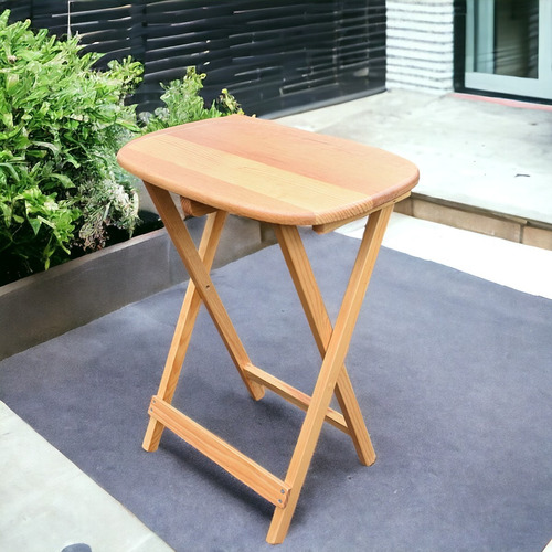 Mesa De Servicio Plegable De Madera Exclusiva Y Util Hogare Color Oval Aile