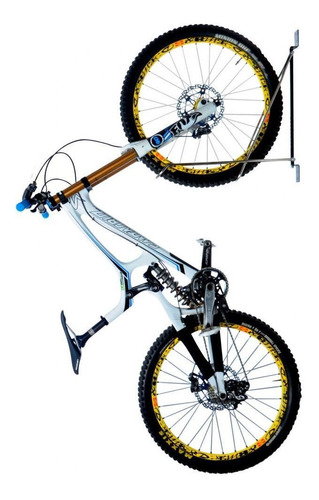 Suporte Bicicleta De Parede Vertical Movel Cromado
