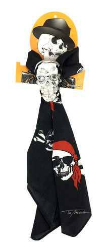 Pañuelo Calaveras Pirata Halloween Disfraz Cosplay 