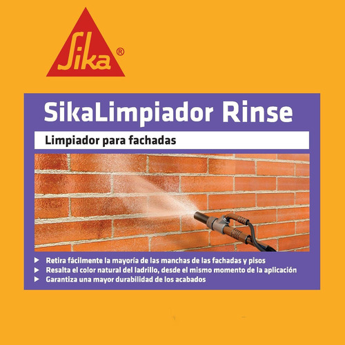 Sika Limpiador Rinse Limpiador Fachada De Ladrillo Rojo 0.5g