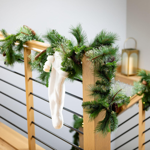 Guirnalda De Navidad Preiluminada 274 Cm Con Luces Blancas