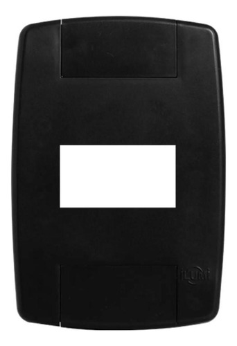 Tomada Elétrica Preta 2p+t 10a 250v Placa Espelho 4x2 Ilumi