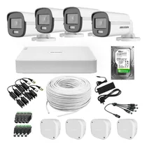 Comprar Kit Dvr 4 Cámaras Hikvision - Color De Noche - Disco 320gb