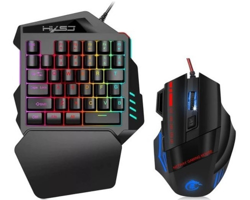 Combo Gamer Mini Teclado + Mouse Con Luces Led Rey Ofertas