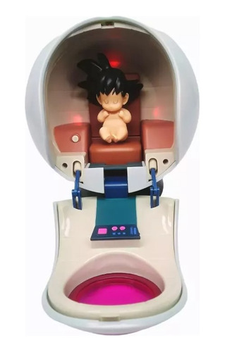 Nave Goku Capsula Dragon Ball Luz Led + Figura Goku Bebe