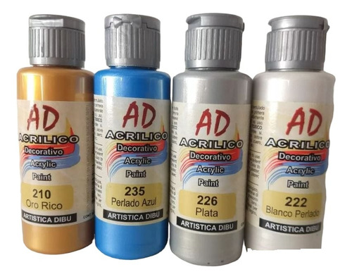 Pintura Acrilica Ad Set Colores Perlados