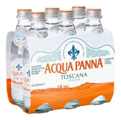 Kit 24 Água Mineral Acqua Panna Toscana Itália Sem Gás 250ml