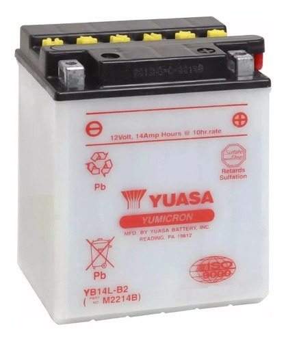 Bateria Yuasa Yb14l B2 La Cuadra Motos 