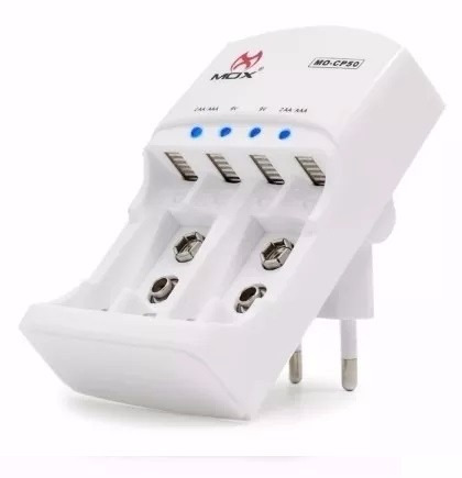 Imagem 3 de 6 de 4 Bateria Mox 9v 240mah Recarregável + Carregador Rápido