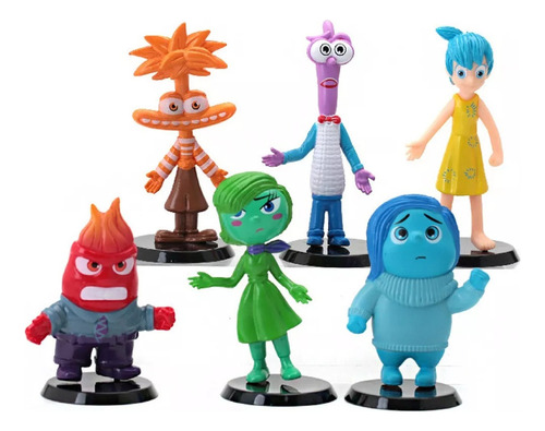 Fe 6 Piezas De Inside Out 2 (con Base), Modelo De Muñeca,