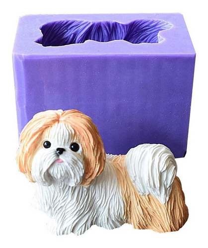 Molde Lindo Del Silicón Del Perro De Shih Tzu Para Un ...