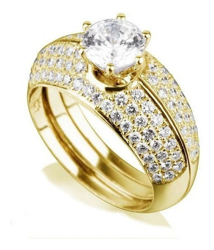 Anel De Noivado Em Ouro 18k Com Diamantes Alma Gêmea