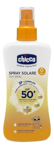 Protector Solar Chicco Bebe Spray Spf 50+ 150ml Watter