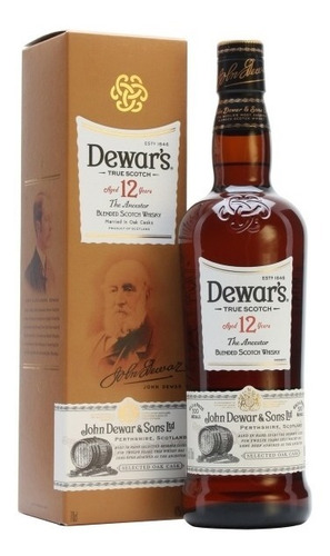 Whisky 12 Años Dewar's Escoces 0,75 Litros Licores Factory