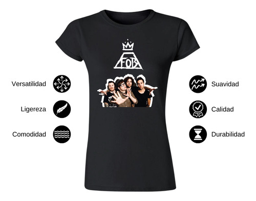 Playera Mujer Fall Out Boy Concierto