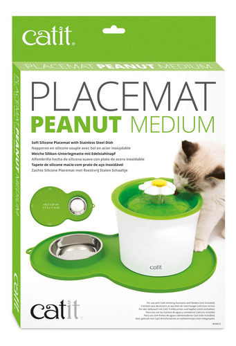 Almohadilla Individual C/plato De Comida De Gato De Aluminio