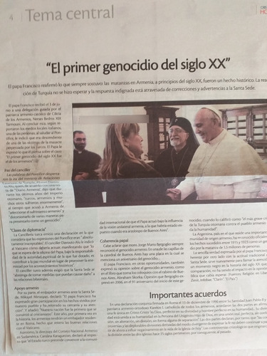 Armenios 1° Genocidio Del Siglo Xx Papa Francisco Reafirma