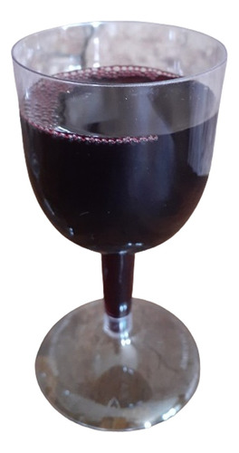 Copa De Vino Plastica Descartable Pie Negro X 36 Un. Oferta!