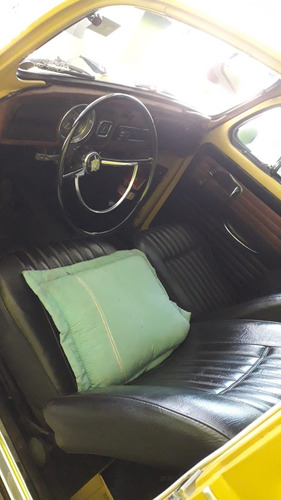 Fusca Amarelo 1972 Banco De Couro Carro Totalmente Original.