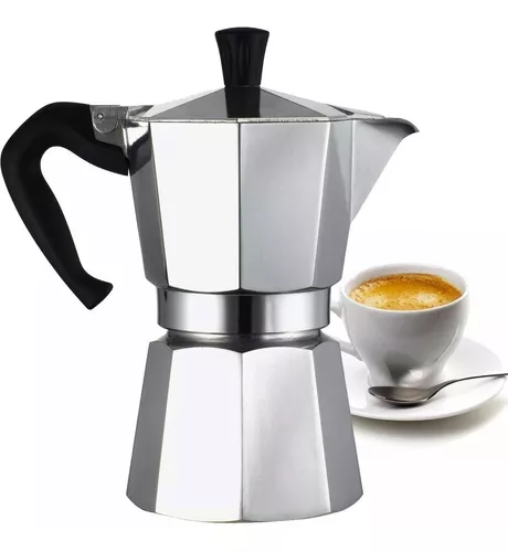 Cafetera Espresso Moka, Para 6 Tazas De Cafe En Grano Molido