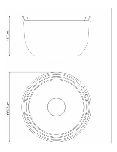 Imagen 4 de 10 de Tazón Bowl 28cm + 16cm C/tapa Tramontina Acero Inox Promo