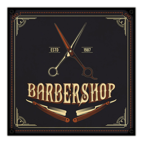 #181 - Cuadro Decorativo Vintage / Barber Shop No Chapa 