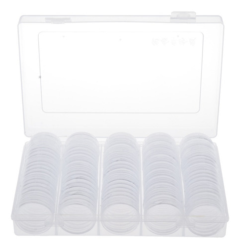 . 100x Cápsulas De Soporte De Caja De Almacenamiento De