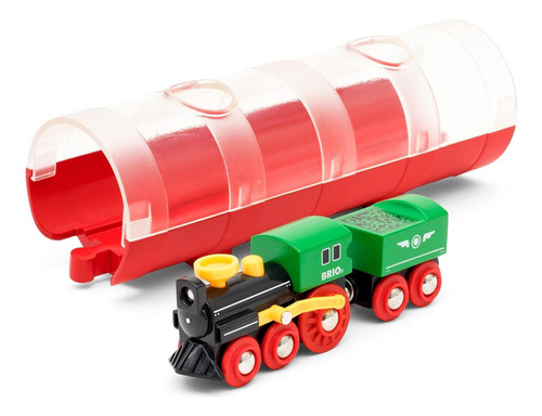 Brio World 33892 - Tunel De Tren De Vapor (madera, 3 Piezas