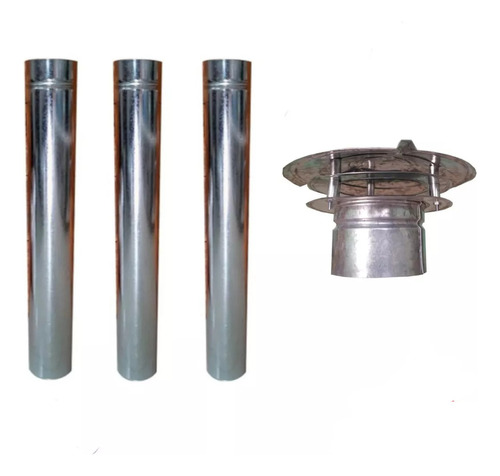 Kit Salida De Campana Extractor 5 Pulgadas Galvanizado Recto