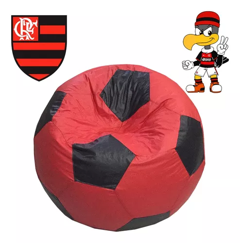 Puff Bola De Futebol Flamengo 1 Metro Enchimento Promoção