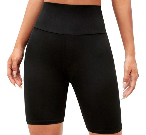 Calza Corta Biker Mujer Deportiva Tiro Alto Licra Importada