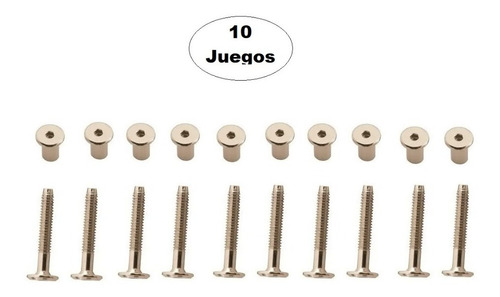 Tornillo Conector Con Tuerca 1/4 X 90mm (10 Jgos)