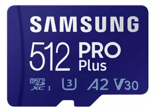 Memoria Microsd Pro Plus 512 Gb Microsdxc 180 Mb/s 4k U3 A2