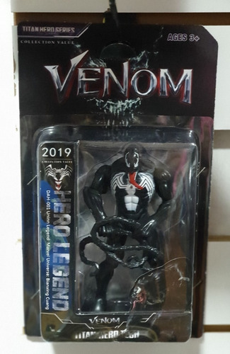 Muñeco Venom Negro, Villano De Spiderman Hombre Araña. Caba