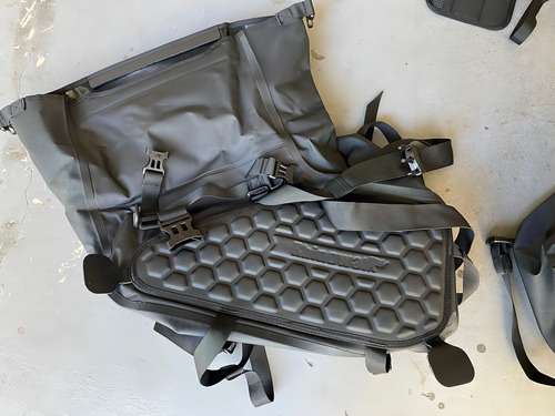 Bolsa de moto de gran capacidad, paquete de equipaje, color negro