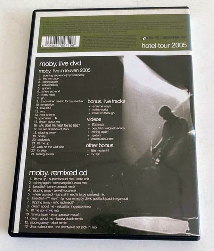 Dvd + Cd - Moby: Live - Hotel Tour 2005 (Usado)