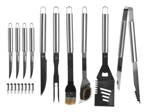 Kit De Herramientas Para Barbacoa Asar A La Parrilla 19 Piez