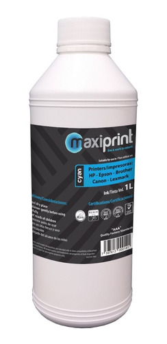 Tinta Maxiprint Para Recargar Hp/epson/canon Cian 1l