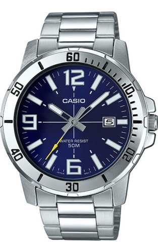 Reloj Deportivo Analogico Casual Azul De Acero Inoxidable En