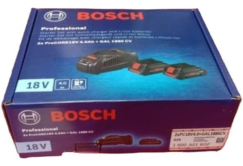 2 Baterías De 4ah Y Cargador 18v Bosch Starter Kit 4ah #e