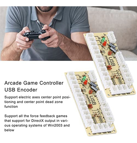 Pack Controlador Usb Encoder Cero Retardo Para Pc Y Mame