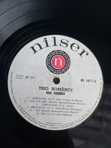 Trio Romance - Lp - Nilser - Mono - 1963 Remasterizado (Usado)