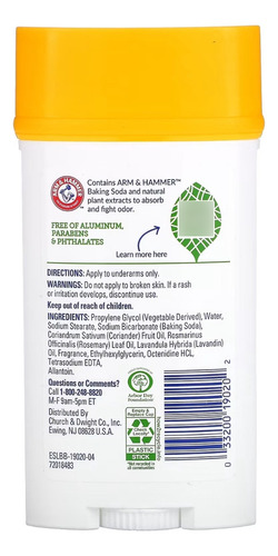 Edesodorante Arm & Hammer Essentials 71 Gr