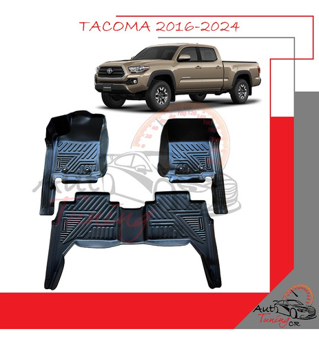 Alfombras Tipo Bandeja Toyota Tacoma 2016-2024