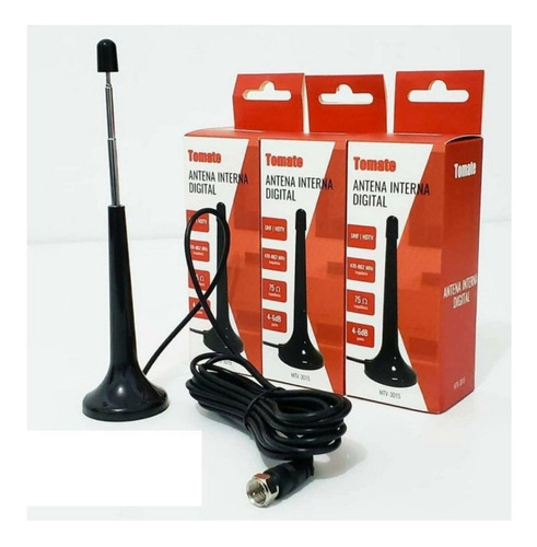 Antena Interna Digital Uhf Hdtv Mt3015, Cabo 3m