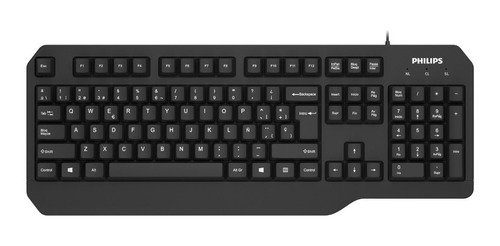 Teclado Philips K202 Wired Simplicity Con Cable Usb Pc