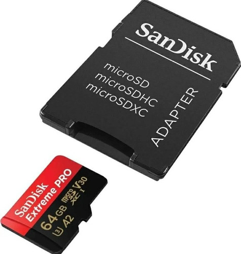 Micro Sd Sandisk Extreme Pro 64gb U3 A2 Para 4k